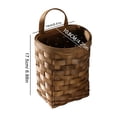 thumbnail image 3 of Food Storage Organizer for Kitchen Wall Hanging Woodchip Wicker Wall Mounted Fruit Vegetable Holder Rattan Farmhouse Style, 3 of 9