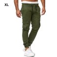thumbnail image 4 of Maoww Cotton Men Trousers Solid Color Replacement Stylish Washable Easy Matching Middle Waist Home Long Pant Clothes Green XL, 4 of 9
