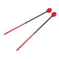 thumbnail image 3 of Marimba Mallets, Comfortable Drum Sticks Hammer Glazed Appearance Strong Toughness  For Bass Percussions Instruments Red Head, 3 of 8