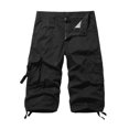 thumbnail image 1 of FAIWAD Men's Casual Elastic Waist Zipper Multi-Pockets Short Pants Drawstring Hem Loose Outdoor Shorts, 1 of 6