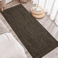 thumbnail image 2 of Garvee 2'x6' Runner Rugs Kitchen Entryway Braided Print Rugs, Machine Washable Non-Slip Low Pile Indoor Rugs for Hallway, Bedroom, Living Room, Brown, 2 of 9