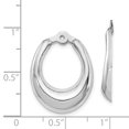 thumbnail image 2 of Boucles d'Oreilles en Or Blanc 14k Poli H709J, 2 of 2