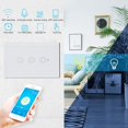 thumbnail image 2 of Interrupteur Lumineux à Panneau Tactile Intelligent Wi‐Fi, Interrupteur Intelligent Prenant en Charge la Commande Vocale, Contrôle par Application Mobile, Tactile, 2 of 8