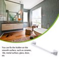 thumbnail image 1 of Single Towel Bar Kitchen Bathroom Wall Mounted Storage Shelf Organizing Rod Self Adhesive Rack Punch Free Reusable Toilet Holder Hotel White 34cm, 1 of 9