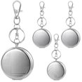 thumbnail image 1 of 3Pcs Portable Pocket Ashtray Mini Stainless Steel Circular Ashtray Creative Key Chain with Cigarette Snuffer (Random Pattern), 1 of 7