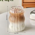 thumbnail image 4 of [] 14oz. Drinking Glasses Ripple Glass Cups  American Latte Coffee Cup Milk Juice Glass Cup, 4 of 6