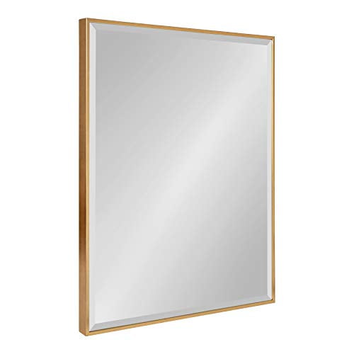 Kate and Laurel Rhodes Large Framed Decorative Rectangle Wall Mirror, 22.75x28.75 Gold