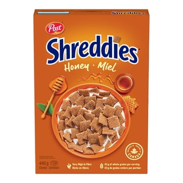 Post Honey Shreddies Cereal, Retail Size, 440 g