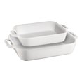 thumbnail image 1 of STAUB Ceramique Rectangular Baking Dish Set White 2 Piece, 1 of 7