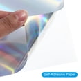 thumbnail image 4 of Unique Bargains A4 Holographic Cardstock, 20 Pack Metallic Iridescent Mirror Paper Sticker Foil Board, Style 1, 4 of 6