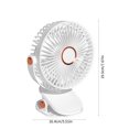 thumbnail image 3 of Boovnll Clip on Fan, Adjustable High Speed USB Rechargeable Lightweight Compact Table Fan Quiet Desk Fan for Home, Bedroom, Office, Travel, Camping, RVs, Summer Gift, Mini Fan - Fan, 3 of 6
