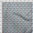 thumbnail image 3 of oneOone Viscose Chiffon Grayish Blue Fabric Cloud & Bird Cartoon Sewing Craft Projects Fabric Prints By Yard 42 Inch Wide, 3 of 4
