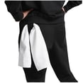 thumbnail image 3 of FcBaudy Full Length Pants Men's Fashion Drawstring Elastic Waist Solid Color Casual Sweat Length Pants Men Pants, 3 of 8