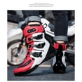 thumbnail image 3 of Bottes et Chaussures de Moto Toutes Saisons pour Hommes et Femmes, Blanc Rouge, 40, 3 of 23