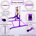 thumbnail image 2 of Gymnastics Bar Kip Bar Kids Horizontal Training Bar Adjustable Jungle Gym Climb Tower, 2 of 8