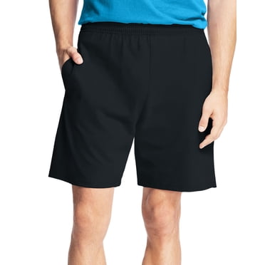 Hanes Men`s Jersey Cotton Shorts, S, Black