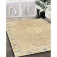 thumbnail image 2 of Ahgly Company Tapis Rond Abstrait Marron Or pour Intérieur, 4 Pieds Rond, 2 of 6