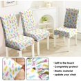 thumbnail image 4 of Happy Easter Dining Chair Covers Set of 6,Green Pink Blue Bunny Rabbits Parsons Chair slipcovers,Kitchen Spring Summer Decor Chair Seat Cover Protectors(Bunny,6 Pack), 4 of 5