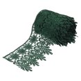 thumbnail image 1 of Uxcell 3.14 inch Wide 5 Yard Lace Ribbon Floral Pattern Dark Green Embroidered Lace Trim for Sewing Making, Gift Wrapping, 1 of 5