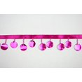 thumbnail image 1 of Altotux Bordure Perlée 1-1/2 Pouces Perles de Verre Rondes Multicolores à Paillettes avec Ruban 3/8 Pouces (Fuchsia), 1 of 1