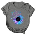 thumbnail image 3 of CHOK T-Shirt à Manches Courtes pour Femmes Blouse pour Femmes T-Shirt à Manches Courtes Hauts Imprimés Plage Décontracté Haut Ample, 3 of 6