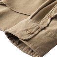 thumbnail image 3 of RXIRUCGD Chemise Décontractée pour Homme à Manches Longues avec Boutons, Poche et Col Rabattable, Kaki, Taille : M, 3 of 8