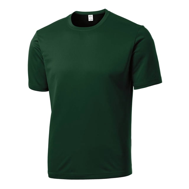 Gravity Threads Mens Short-Sleeve Moisture Wicking Shirt - Forest Green - M