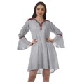 thumbnail image 1 of Moomaya Robes Mini Imprimées à Col en V pour Femmes Manches à Volants Robes de Plage pour Femmes, 1 of 4