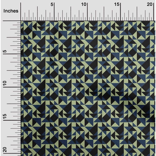 oneOone Coton Flex Tissu Triangle Géométrique Imprimé par la Cour 40 Pouces de Large