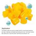 thumbnail image 4 of Unique Bargains 30 Pcs Capuchons d'Extrémité en Caoutchouc 25mm Couvre-Vis en PVC Vinyle Protecteur de Filetage de Vis Capuchons Ronds pour Tablette en Fil Jaune, 4 of 5