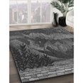 thumbnail image 3 of Ahgly Tapis d'Intérieur Lavable en Machine Carré Transitionnel Charbon Noir, 7 Pieds Carré, 3 of 7