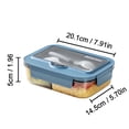 thumbnail image 3 of Uuiauoio Boîte à Lunch Compartimentée Isolée avec Conception Étanche, Contenant Bento Compatible Micro-Ondes pour le Bureau et l'École, Préparation de Repas Portable avec Couverts Inclus pour Adultes, 3 of 8