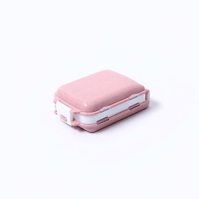 Portable Pill Organizer Box with 7-Day Compartments - Leakproof Travel Medication Case for Daily Vitamins & Supplements