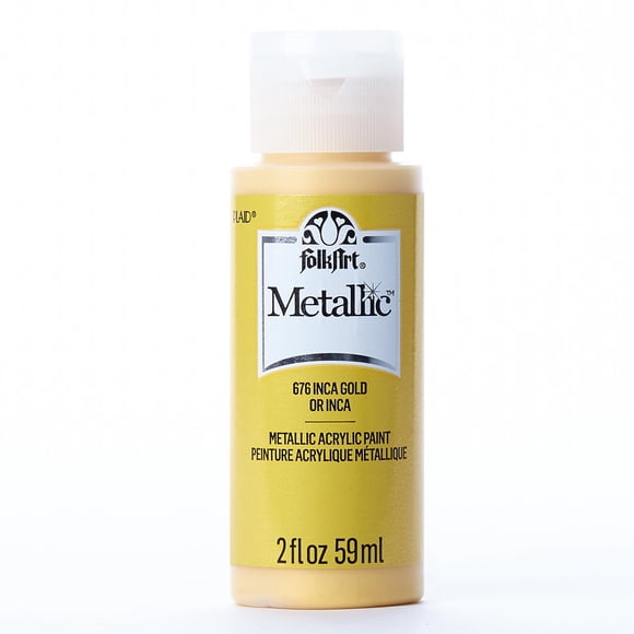 Folkart Métallique peinture acrylique or des incas, 59 ml