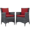 thumbnail image 2 of Modway Summon Ensemble de Salle à Manger d'Extérieur Sunbrella® 2 Pcs en Canvas Red, 2 of 6