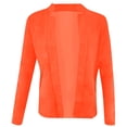 thumbnail image 5 of Womens Open Front Blazer Business Long Sleeve Jackets Solid Color Work Office Elegant Cropped Cardigans Cardigan for Dress Orange L, 5 of 5