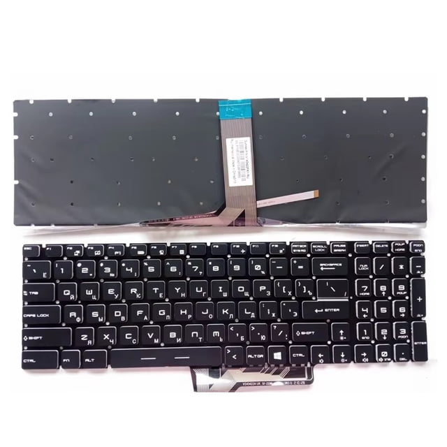 Clavier d'Ordinateur Portable Rétroéclairé US/RU/SP/FR pour MSI GT72 GS63 GE72 GL62M CX72 PX60 GE62 GP62 GV62 CR72 GL65 PX60 PE70 PE60 GL65 RU GRB Rétroéclairé