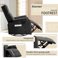 thumbnail image 4 of Korser Swivel Rocker Recliner Chair for Small Spaces Chenille for Living Room,Black, 4 of 7