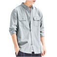 thumbnail image 1 of Pisexur Coupe-Vent Veste Mode Homme Couleur Unie Manches Longues Sans Capuche Décontractée Vestes de Randonnée Vestes d'Automne pour Hommes, 1 of 9