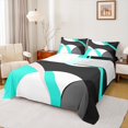 thumbnail image 1 of Erosebridal Cyab Black Geometic King Sheet Sets,Abstract Geometry Bedding King Size,Circle Round Bed Sheets Set King Size,Lightweight Room Decor,4-Piece, 1 of 7