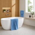 thumbnail image 3 of Swift Home 100% Cotton Washcloth, Luxuriously Soft, Highly Absorbent, Quick Dry, 2PC, Aqua, 3 of 4