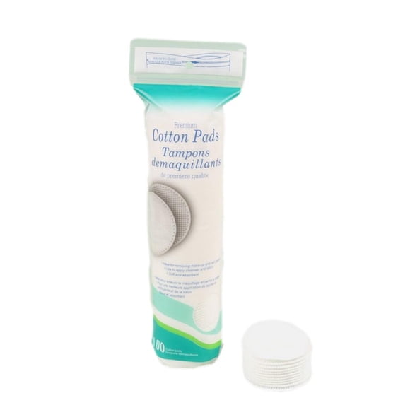 Natural Cotton Makeup Remover Pads - Gentle Facial Cleansing Wipes for Eyes, Lips, Face, Eyelashes - 100 Count Soft & Hypoallergenic Pads