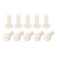 thumbnail image 1 of Unique Bargains Nylon Machine Screws, M6x16mm Slotted Pan Head Fasteners Bolts, White 50Pack, 1 of 4