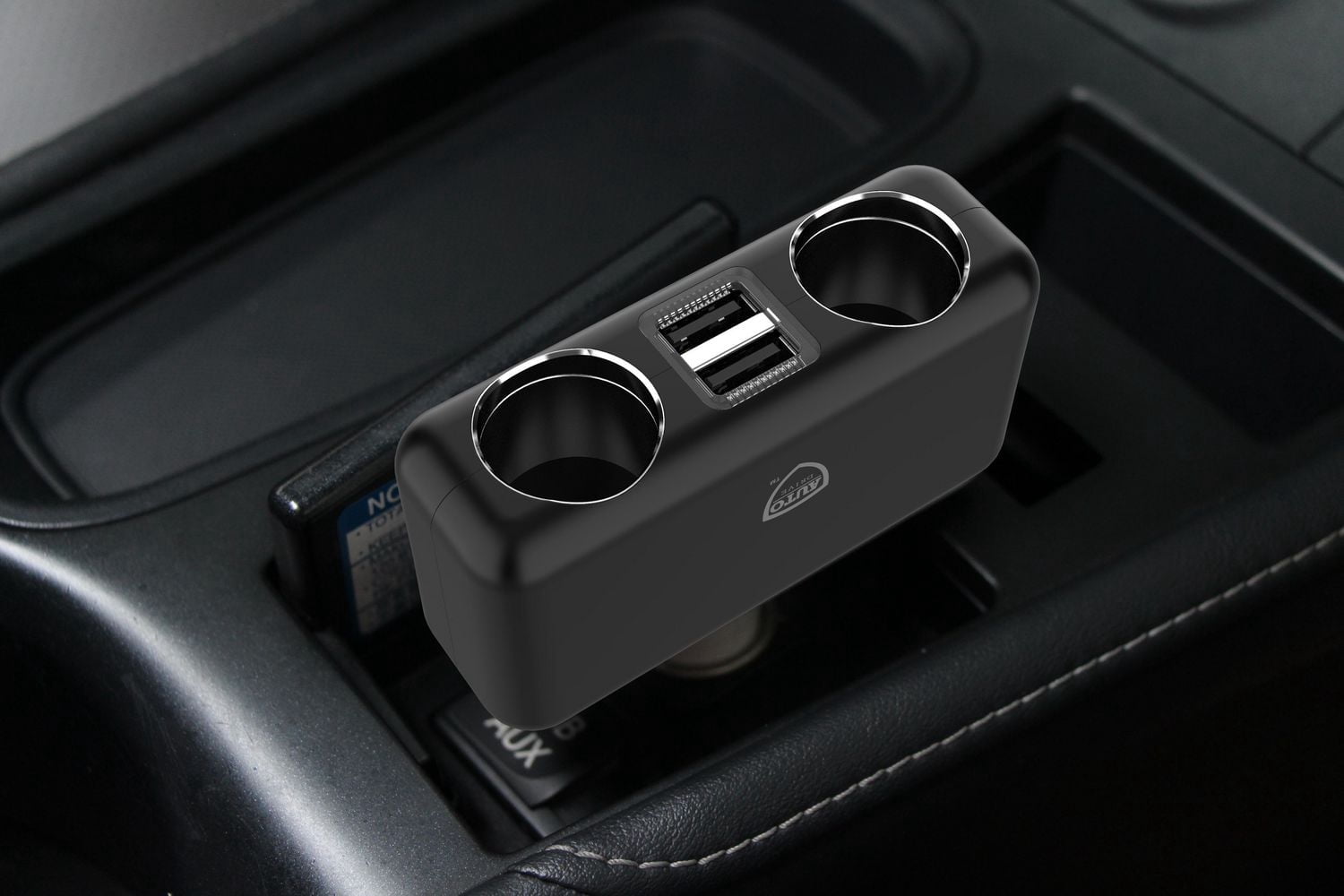 Adaptateur de prise allume-cigare AutoDrive double 12 V / 24 V avec deux ports de charge USB, compatible avec les smartphones et les tablettes