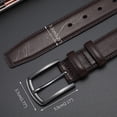 thumbnail image 2 of STRAND Ceinture en Cuir Véritable pour Hommes Marron, 2 of 2