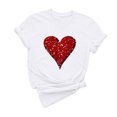 thumbnail image 2 of Cadeau de la Saint-Valentin pour Femmes T-shirt Décontracté à Col Rond à Manches Courtes Imprimé Arbre de Noël, 2 of 6