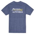 thumbnail image 1 of T-shirt Bleu pour Hommes Mermen Born In September Cool et Tendance Anniversaire, 1 of 1