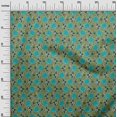 thumbnail image 2 of oneOone Organic Cotton Voile Fabric Leaves & Floral Block Print Sewing Fabric BTY 42 Inch Wide, 2 of 5