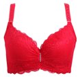 thumbnail image 1 of Bras for Women Underwire Full-Coverage Bra Feature V-Neck Full-Figure Bra Style W-1657 Red S, 1 of 8