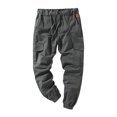 thumbnail image 2 of FOCUSNORM Pantalon Cargo Homme Couleur Unie, Coupe Ample Taille à Cordon, 2 of 9